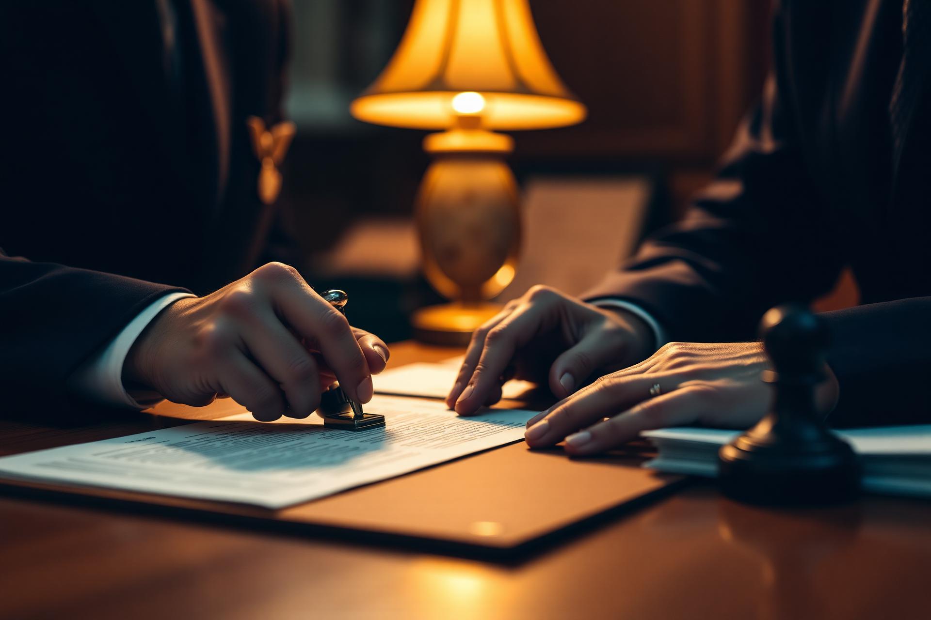 Sello sobre documentos aduaneros